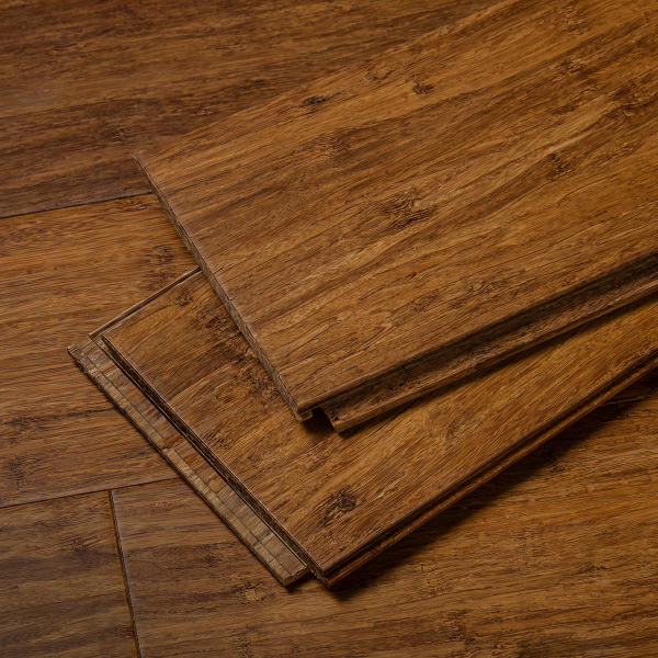 Stiletto Brushed Amber Strand Bamboo Floor